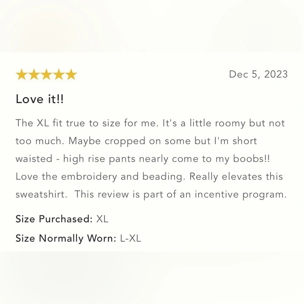 ❤️ HOT PICK ❤️ NWT Size MP - By Anthropologie Embroidered Sweatshirt - Picture 9 of 13